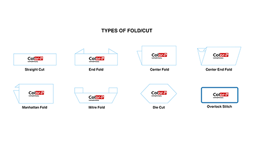 Fold Cut Llojet-Etiketë Woven